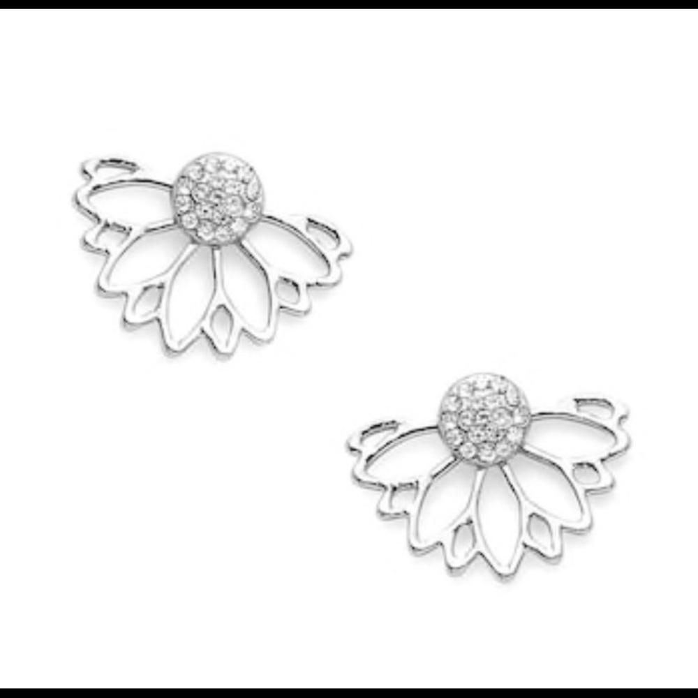 🆕Silver Lotus Earrings - Picture 5 of 7
